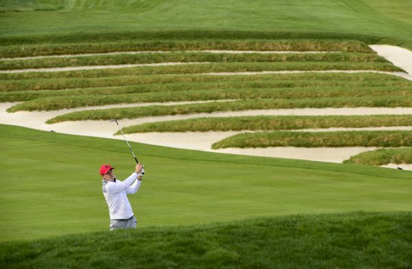 Jordan Spieth at Oakmont Country Club before the 2016 U.S. Open. (Copyright USGA/Fred Vuich)